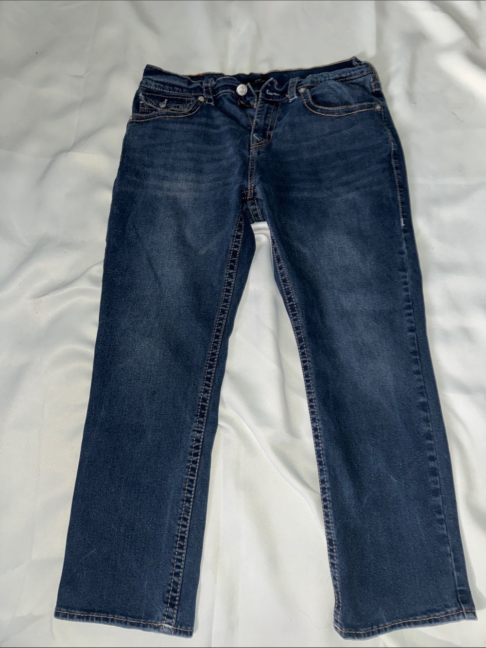 True Religion men Dark Indigo Straight Leg Jeans